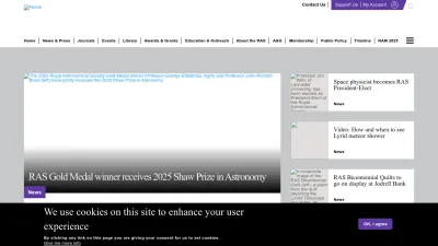Screenshot preview of ras.ac.uk