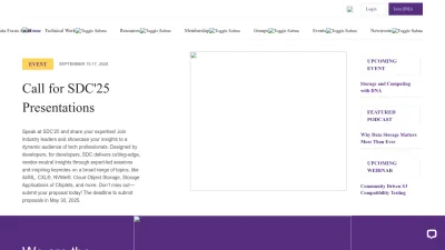 Screenshot of Snia.org