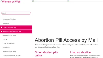 Screenshot of Womenonweb.org