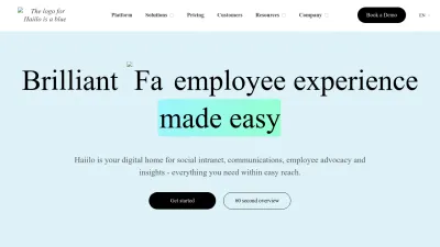 Screenshot preview of haiilo.com