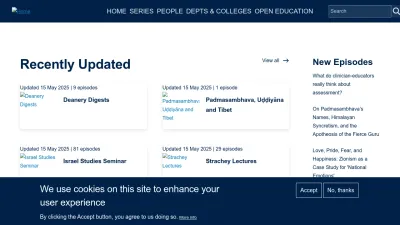 Screenshot of Podcasts.ox.ac.uk