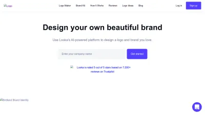 Screenshot of Looka.com