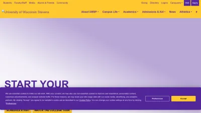 Screenshot preview of uwsp.edu