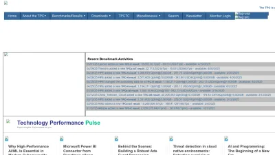 Screenshot preview of tpc.org