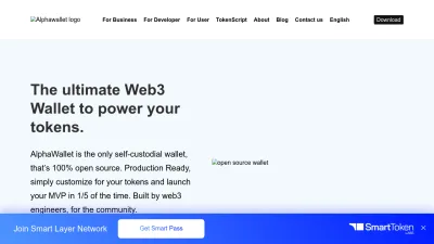 Screenshot of Alphawallet.com