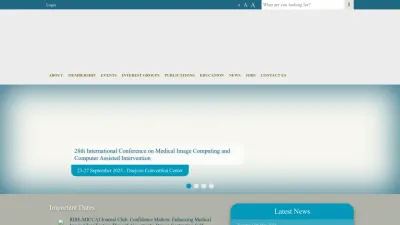 Screenshot of Miccai.org