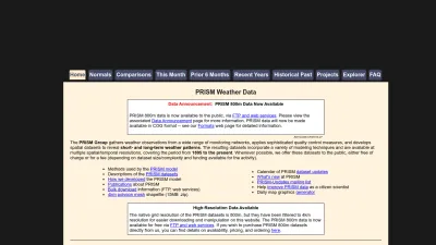 Screenshot of Prism.oregonstate.edu