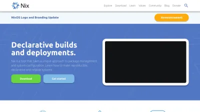 Screenshot of Nixos.org