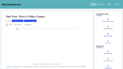 Screenshot of Distractionware.com