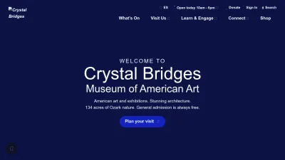 Screenshot of Crystalbridges.org