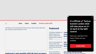 Screenshot of Tech.eu