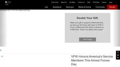 Screenshot of Vfw.org