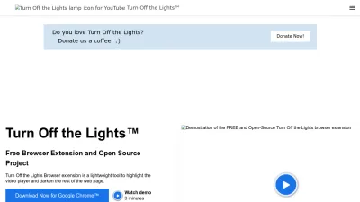 Screenshot of Turnoffthelights.com