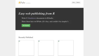 Screenshot of Rpubs.com