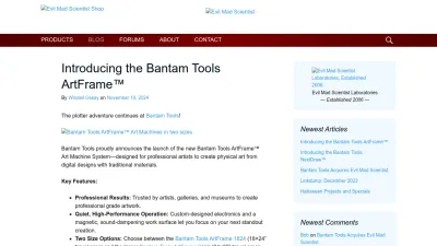 Screenshot of Evilmadscientist.com