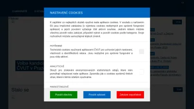 Screenshot of Cvut.cz