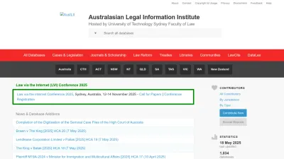 Screenshot of Austlii.edu.au