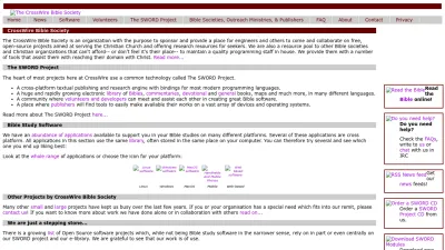 Screenshot of Crosswire.org