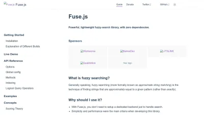 Screenshot of Fusejs.io