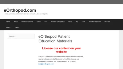 Screenshot of Eorthopod.com