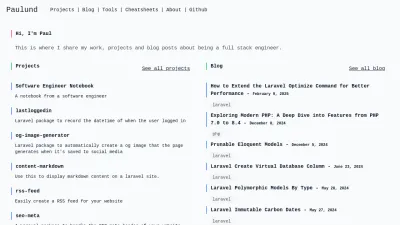 Screenshot of Paulund.co.uk