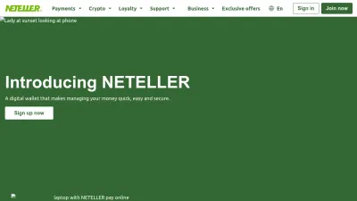Screenshot of Neteller.com