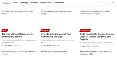Screenshot of Readability.com