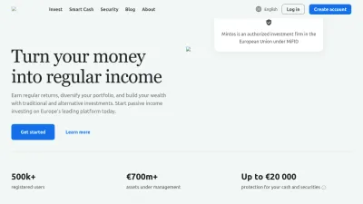 Screenshot of Mintos.com