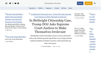 Screenshot of Washingtonmonthly.com
