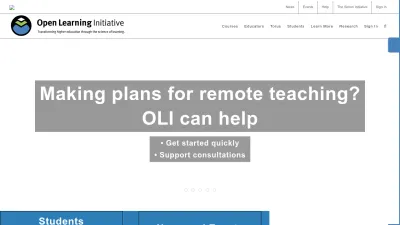Screenshot of Oli.cmu.edu