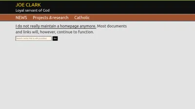 Screenshot of Joeclark.org