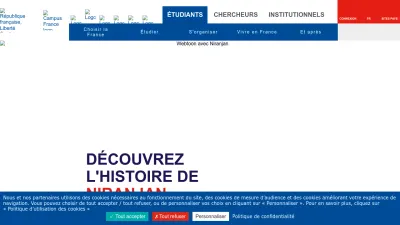 Screenshot of Campusfrance.org