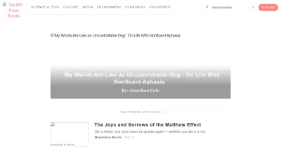 Screenshot of Thereader.mitpress.mit.edu