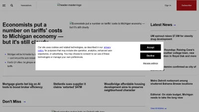 Screenshot of Crainsdetroit.com