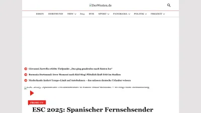 Screenshot of Derwesten.de