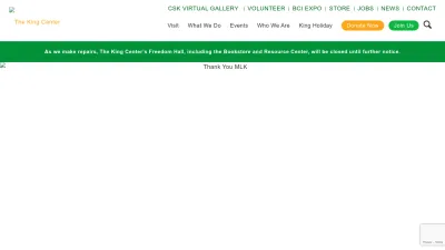 Screenshot of Thekingcenter.org