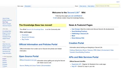 Screenshot of Wiki.secondlife.com