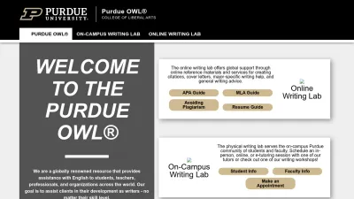 Screenshot of Owl.purdue.edu