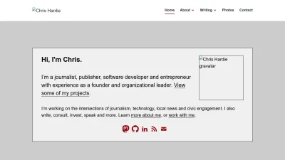 Screenshot of Chrishardie.com