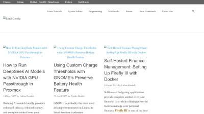Screenshot preview of linuxconfig.org