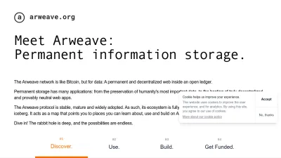 Screenshot of Arweave.org
