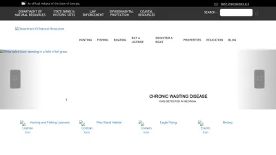 Screenshot of Georgiawildlife.com