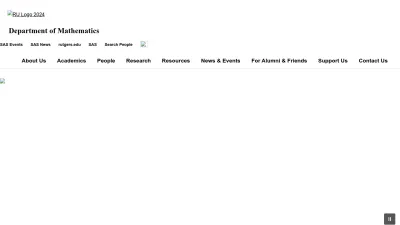 Screenshot of Math.rutgers.edu
