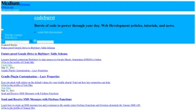 Screenshot of Codeburst.io