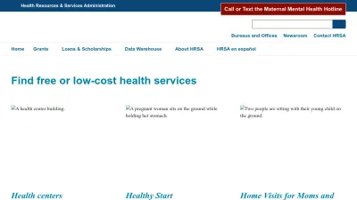 Screenshot of Hrsa.gov