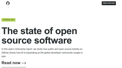 Screenshot of Octoverse.github.com