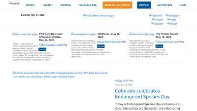 Screenshot of Publicnewsservice.org