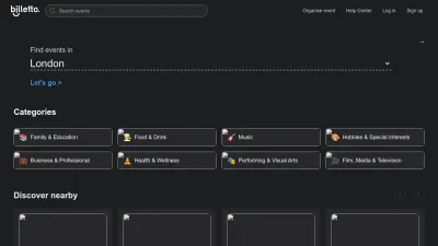 Screenshot of Billetto.co.uk