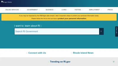 Screenshot preview of ri.gov