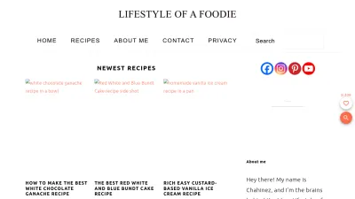 Screenshot of Lifestyleofafoodie.com